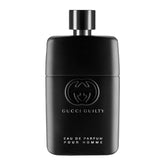 Gucci Guilty bottle front view showing refined design and confident appeal