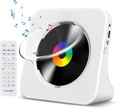 Gueray front view showing compact desktop player and dual speakers beneficial for clear sound