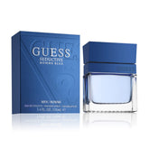 GUESS Seductive Blue front bottle showing elegant glass and brand appeal