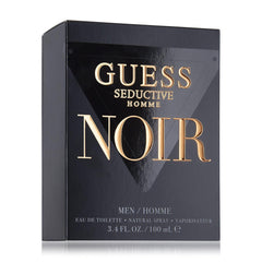 GUESS Seductive Homme Noir front bottle view showing elegant black glass and confident appeal