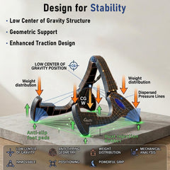 GUITTO reinforced metal joint and lock for secure support and durability