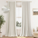 Guken front panel cream linen showing elegant drape and privacy benefit