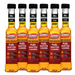 Gumout front packaging displaying six bottles and product name benefits