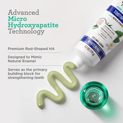 GuruNanda tube open dispensing toothpaste, illustrates easy controlled application benefit