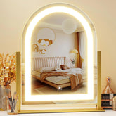Gvnkvn front arched mirror brightly lit showing clear reflection and even illumination