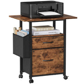 GYIIYUO front view showing wide 24-inch top and two drawers for space-saving organization