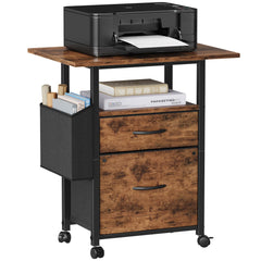 GYIIYUO front view showing wide 24-inch top and two drawers for space-saving organization