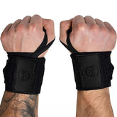 Gymreapers front view showing black rubber logo and durable wrap design for reliable support