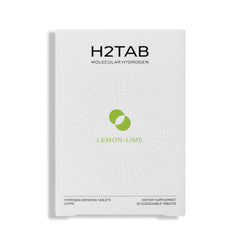 H2TAB front packaging showing 30-count and benefits