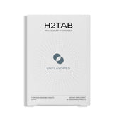 H2TAB front packaging tube showing 30-count, clear product view and convenience