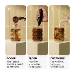 HABIT ONE open tub with granules visible for quick-prepare advantage