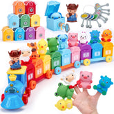 hahaland front packaging showing full farm train set and learning benefits