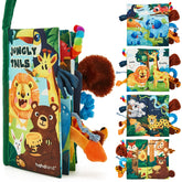 hahaland front cover showing soft baby book, promotes tactile play