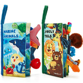hahaland two-pack front covers showing bright animal art and durable stitching benefits