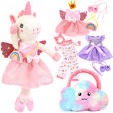 hahaland unicorns ballerina front view showing outfit and charm