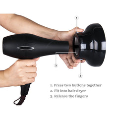 Hairizone flexible lockable buttons detail offering secure attachment