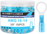 haisstronica front packaging showing 150 blue terminals and clear labeling benefits quick selection