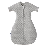 HALO front view of heather grey SleepSack showing safe wearable blanket benefit