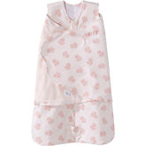 HALO front view of Watercolor Rose Toss Blush sleepsack, clear product benefit