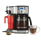 Hamilton Beach 2-Way Brewer front view showing dual-brew design and finish