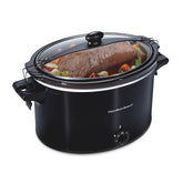 Hamilton Beach front view slow cooker showing large capacity and portability