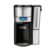 Hamilton Beach front view showing brewstation and easy-access dispenser benefit quick serving