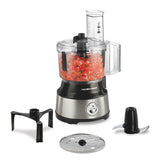 Hamilton Beach front view of food processor showing controls and bowl, speeds prep
