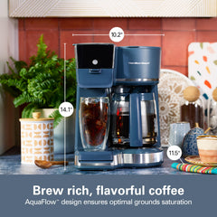 Hamilton Beach iced brew mode indicator for stronger cold coffee that resists dilution