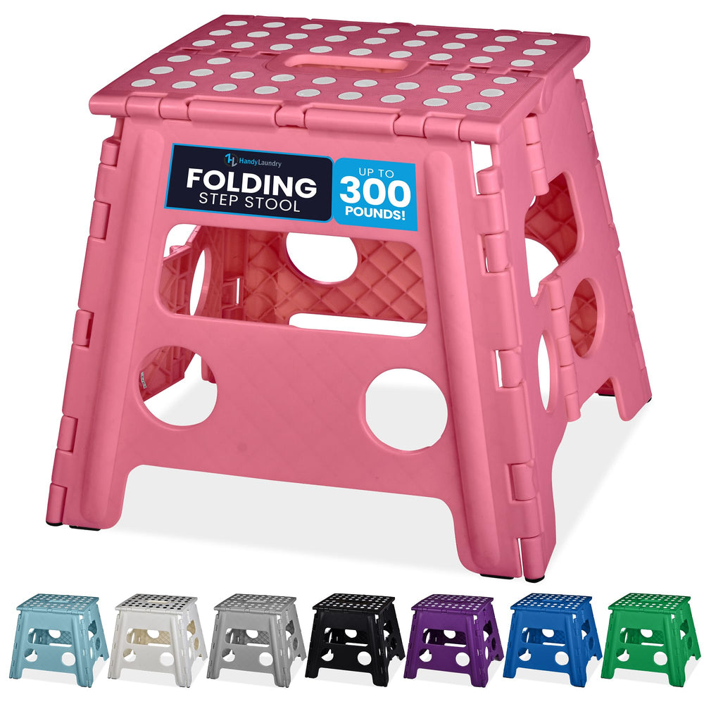 Handy Laundry front view showing sturdy 13-inch platform for secure steps