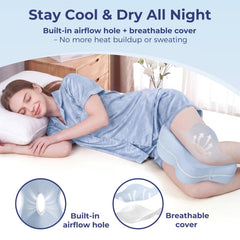 HANQIMER foam cross-section displaying airflow channels for cool, comfortable sleep