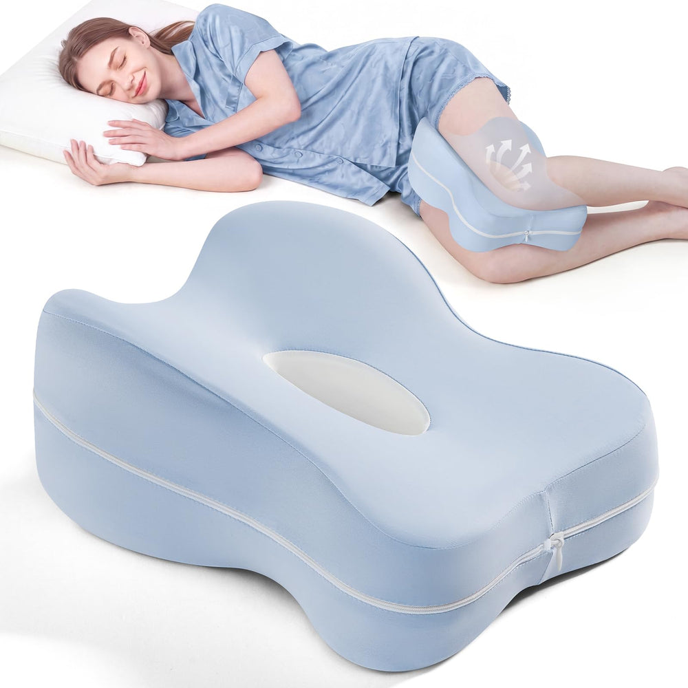 HANQIMER front view of extended knee pillow showing full thigh support and alignment