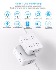 HANYCONY flat plug and 15ft braided cord detail for flexible placement