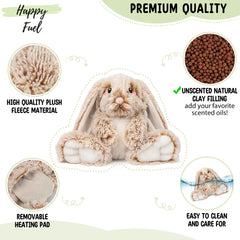 Happy Fuel removable inner heating pad with natural clay beads for safe warmth