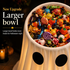 HAPPYCLUB basin open and filled with candy showing large-capacity convenience