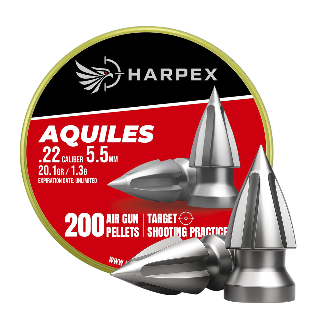 HARPEX resealable tin front view showing 200-count capacity and secure storage benefit