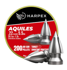 HARPEX resealable tin front view showing 200-count capacity and secure storage benefit