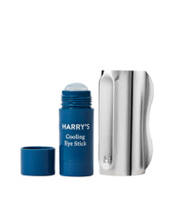 Harry's cooling eye stick front packaging showing compact design and cooling benefit