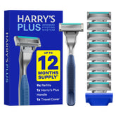 Harry's plus metal handle front view showing premium balance and control