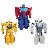 Hasbro front packaging showing three 1-step flip heroes, quick gifting benefit