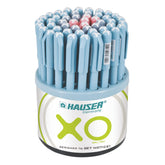 HAUSER XO front packaging showing tumbler of 50 pens and color mix benefit