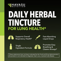 HAVASU NUTRITION label detail highlighting USDA organic and alcohol-free benefits