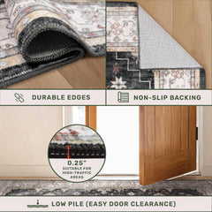 Hazo Haus rug staged in front of an entry door to protect floors and catch debris