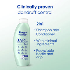 Head & Shoulders back label with ingredient list and dermatologist verification benefits