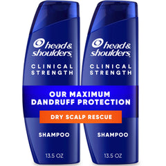 Head & Shoulders front packaging showing clinical-strength dandruff control and twin pack benefit