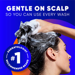Head & Shoulders shampoo label highlighting 1% selenium sulfide active ingredient
