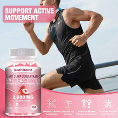 Healtionist supplement facts label closeup displaying nutrient dosages