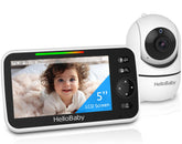 HelloBaby HB6550 front monitor showing live baby image and easy controls