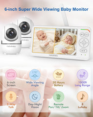 HelloBaby night vision feed showing baby sleeping with clear infrared detail