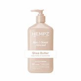 Hempz front bottle showing koa sweet almond scent and easy hydration