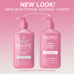 Hempz pump dispensing lotion showing convenient, mess-free application